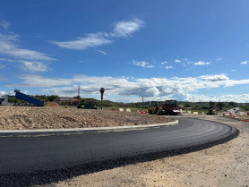 La nueva rotonda en la zona de la ITV de Coria estará terminada en mayo