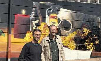 El mural homenaje a Robe Iniesta y Manolo Chinato estará listo este verano en Plasencia
