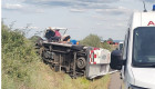 Accidente de una ambulancia en Sierra de Gata: el conductor quedó atrapado en el interior