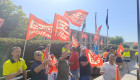 Trabajadores de los centros de transporte se concentran en Mérida para exigir el pago de sus nóminas