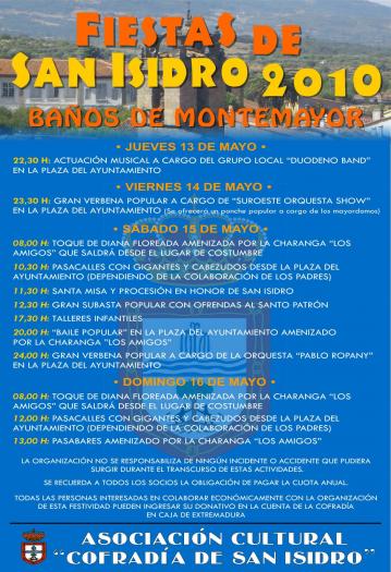 Baños de Montemayor celebrará las tradicionales fiestas de San Isidro del 13 al 16 de mayo