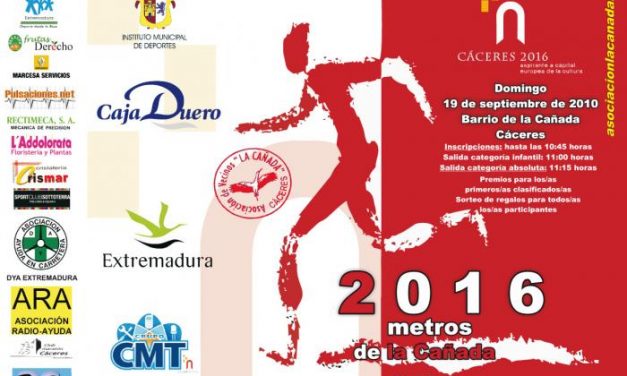La carrera 2.016 metros de apoyo a la candidatura cacereña se celebrará este domingo día 19