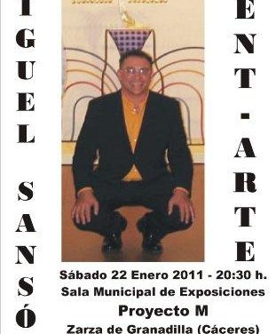 El artista Miguel Sansón, Medalla de Extremadura, expone su obra en forja en Zarza de Granadilla