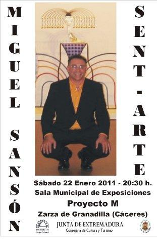El artista Miguel Sansón, Medalla de Extremadura, expone su obra en forja en Zarza de Granadilla