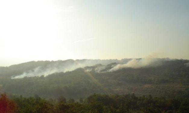 Un incendio en Navasfrías (Salamanca) afecta al paraje de El Rebollar y a la Sierra de Gata cacereña