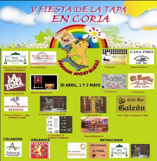 La IV edición de la Fiesta de la Tapa de Coria se celebrará este puente de mayo en 14 establecimientos