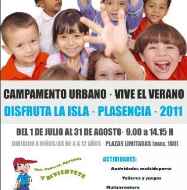 El III Campamento Urbano de Plasencia en La Isla abre el periodo de inscripciones para niños de 4 a 12 años