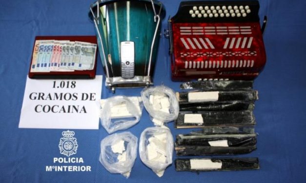 Detenido un vecino de Granja de Torrehermosa que recibió un acordeón cargado con 1.018 gramos de cocaína