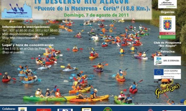 Coria acogerá el domingo 7 de agosto el IV descenso del río Alagón desde el puente de la Macarrona