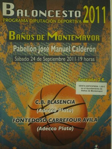 Baños de Montemayor acogerá este sábado un partido de baloncesto de la categoría Adecco Plata