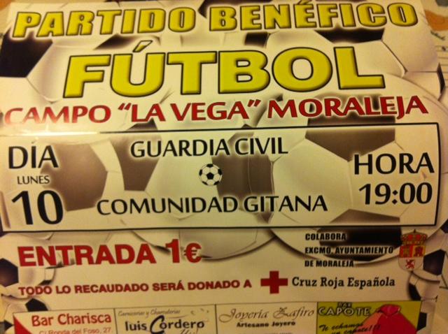 Guardias Civiles y jugadores de la comunidad gitana se enfrentarán en un partido benéfico el lunes en Moraleja