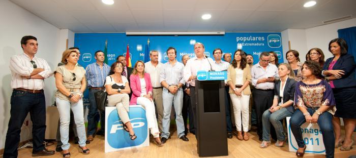 Monago da a conocer las candidaturas populares para las próximas elecciones con un 90% de renovación