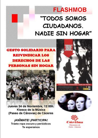 Cáritas España desarrollará en Cáceres la campaña solidaria denominada «Nadie sin derechos»