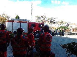 Policía, Guardia Civil, Cruz Roja, Protección Civil y bomberos realizan un simulacro de incendio