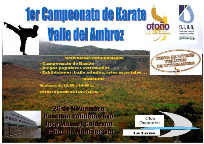 Baños de Montemayor acoge este sábado el I Campeonato de Kárate del Valle del Ambroz con 200 deportistas