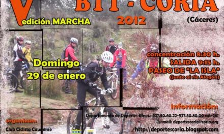 La Concejalía de Deportes de Coria organiza para el 29 de enero una ruta en bici  por la comarca