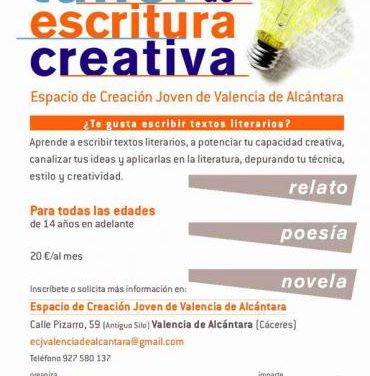 Los jóvenes de Valencia de Alcántara podrán participar en un taller de escritura creativa en el Espacio Joven