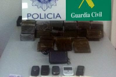 Detenidas tres personas de Badajoz acusadas de introducir droga procedente de Portugal en España