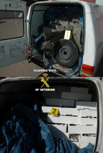 La Guardia Civil intercepta una furgoneta que transportaba pescado no apto para el consumo