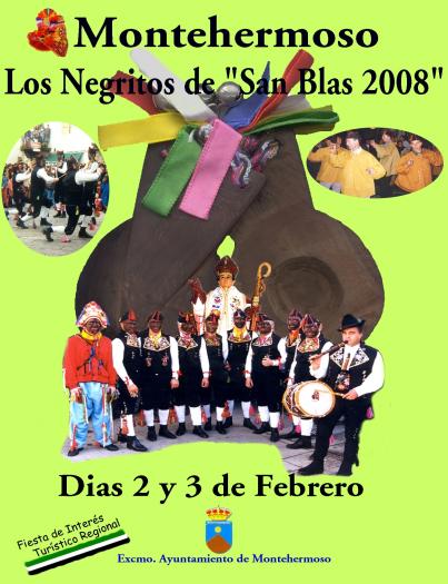 Un cartel de José María Garrido representará la fiesta de San Blas de Los Negritos de Montehermoso
