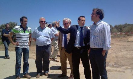 El director general de Acuasur y el alcalde de Trujillo visitan las obras de ampliación de la ETAP