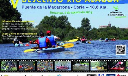 El Ayuntamiento de Coria anima a los aficionados a la piragüa a participar en el V Descenso del Río Alagón