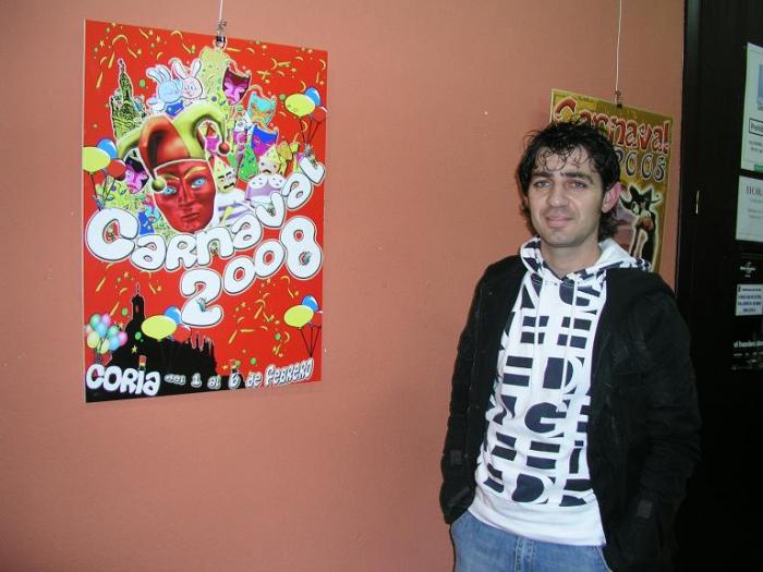 El cauriense Fernando Ramos gana el concurso de carteles de las fiestas del Carnaval del 2008