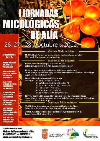 Alía celebrará del 26 al 28 de octubre sus jornadas micológicas con charlas y salidas al campo