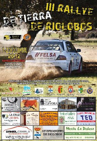 El tercer rally Tierra de Riolobos se celebrará el 1 y 2 de diciembre con tres tramos cronometrados