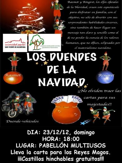 La obra “Los duendes de la Navidad” se estrenará este domingo en San Vicente de Alcántara en una gala infantil