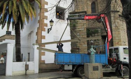 Alumnos del taller de empleo Santa Clara rehabilitan el patrimonio cultural de Valencia de Alcántara
