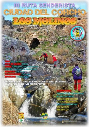 El club de caminantes de San Vicente de Alcántara organiza la tercera edición de la ruta de los molinos