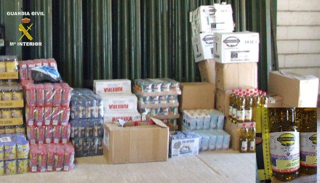 La Guardia Civil recupera la totalidad de la mercancía robada en el banco de alimentos de Plasencia