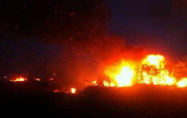 El Plan Infoex declara controlado un incendio que anoche obligó a activar el Nivel 1 en Montehermoso