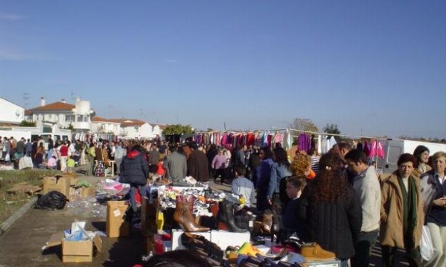 Los vendedores ambulantes recogen por primera vez basura del mercadillo de Badajoz