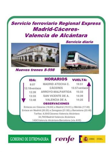 El Ayuntamiento de Valencia de Alcántara inicia una campaña para impulsar el uso del tren