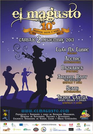 Grupos extremeños y de Castilla y León actuarán en el Festival  El Magusto de Carbajo el 2 de noviembre