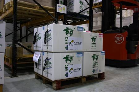 La Agencia de Cooperación Extremeña participa en un nuevo envío de material sanitario a Filipinas