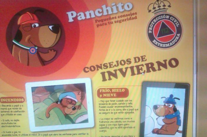 La campaña regional de difusión de consejos para el invierno llegará a los colegios a través de «Panchito»