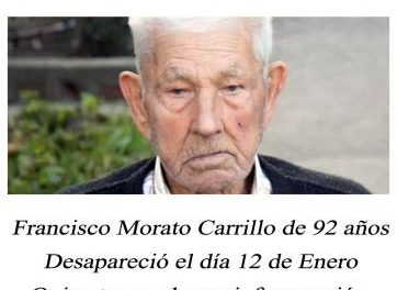 Reparten en Portugal y en las cercanías de Valencia de Alcántara fotos del anciano de 92 años desaparecido