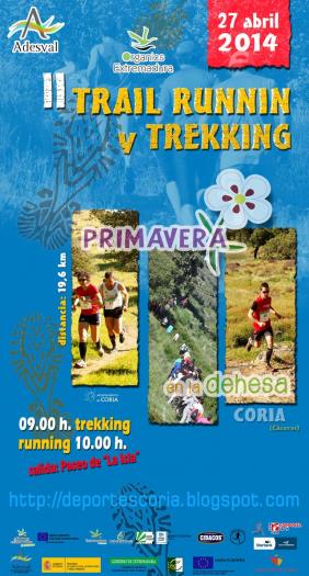 Coria acogerá el II Trail Running y Trekking “Primavera en la Dehesa” organizado por ADESVAL