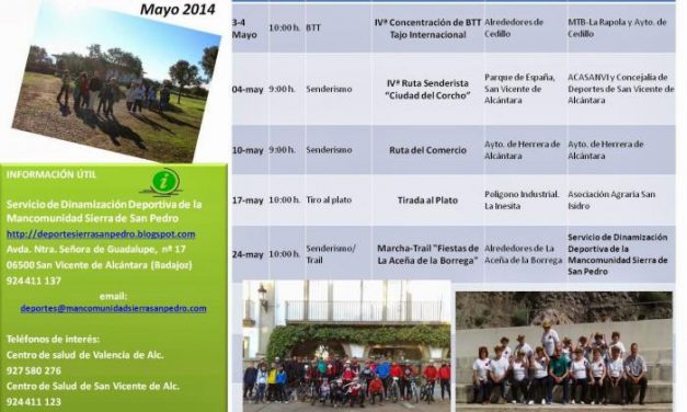 La Mancomunidad Integral Sierra de San Pedro presenta el programa de actividades deportivas trimestral
