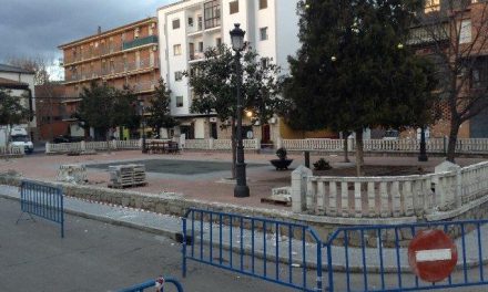 Avanzan los trabajos de remodelación de la céntrica Plaza de la Paz de la ciudad de Coria