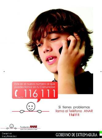 El Teléfono del Niño y el Adolescente recibió más de 17.000 llamadas en Extremadura durante 2013