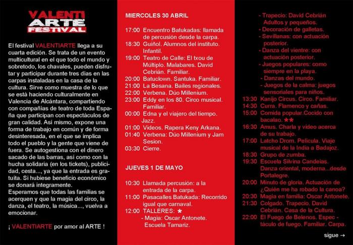 El IV Festival Valentiarte llevará a Valencia de Alcántara talleres de artes circenses