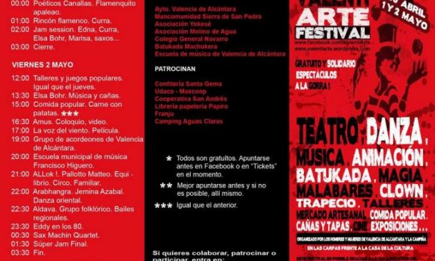 El IV Festival Valentiarte llevará a Valencia de Alcántara talleres de artes circenses