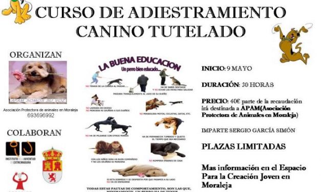 La localidad de Moraleja acogerá un curso de adiestramiento canino a partir del próximo viernes