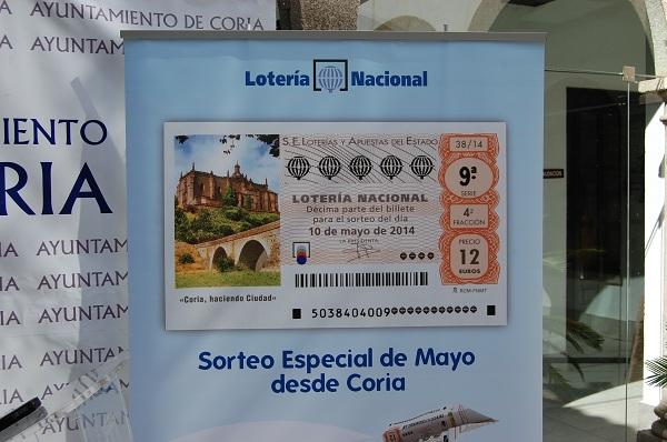 Coria acoge el próximo sábado el sorteo especial de mayo de Lotería Nacional que repartirá 84 millones