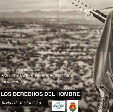 Valencia de Alcántara acoge este viernes el concierto de música celta «Los Derechos del Hombre»