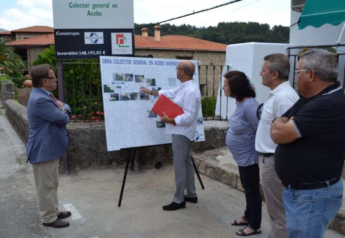Fomento invierte 440.000 euros en los  colectores de aguas residuales de Acebo y Valverde del Fresno